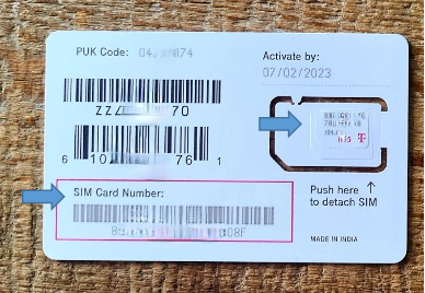SIM card number